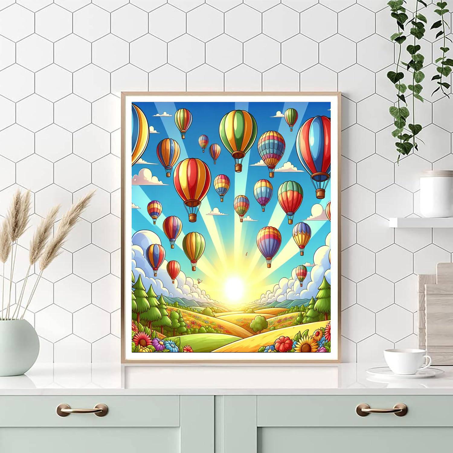 Charming Balloon Festival Paint By Color
