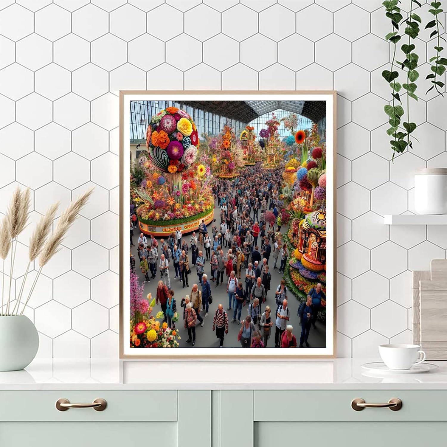 International Flower Festival Painting Number Kit