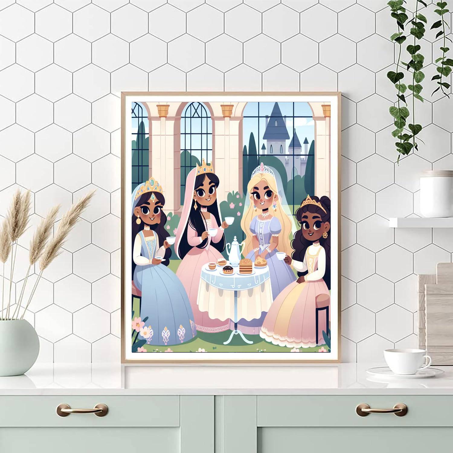 Royal Tea Party Celebration Numbered Painting Kits