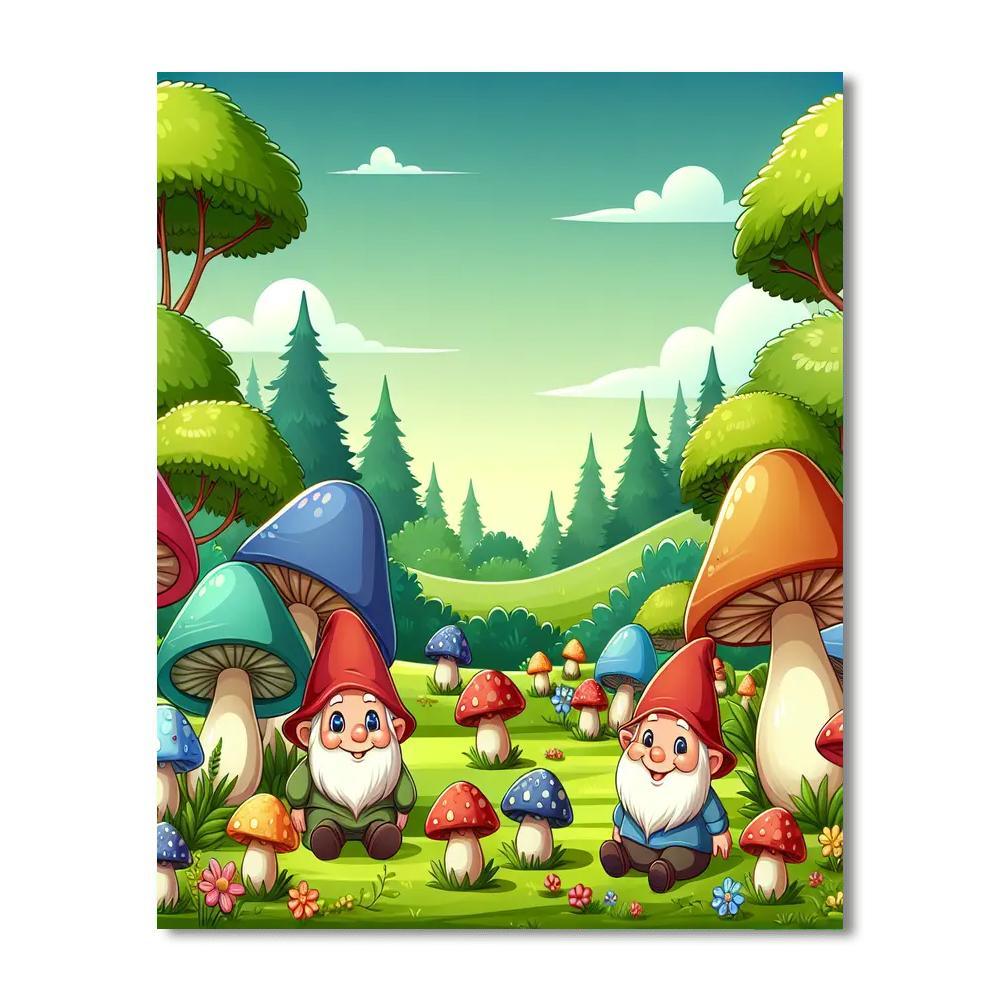 Magic Mushroom Meadow Paint By Color