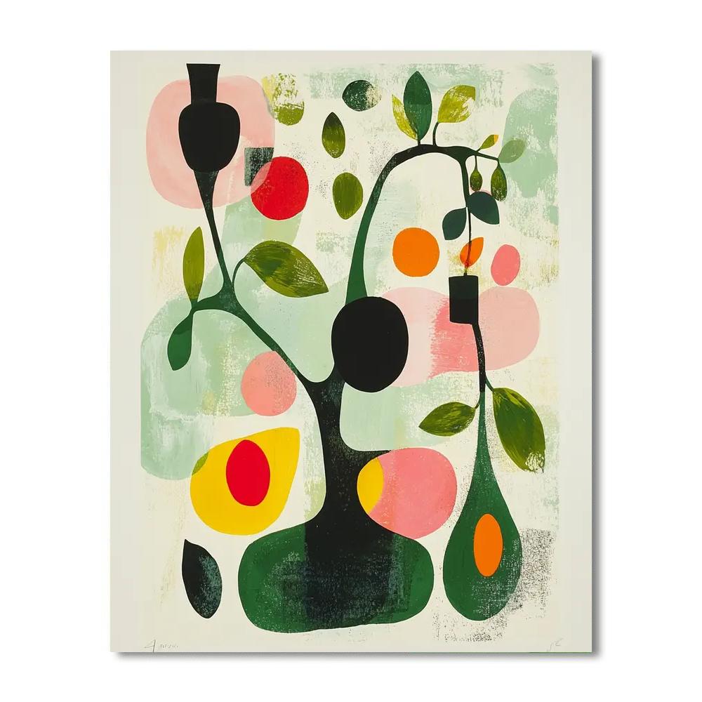 Joan Miró Inspired Organic Whispers  Number Painting