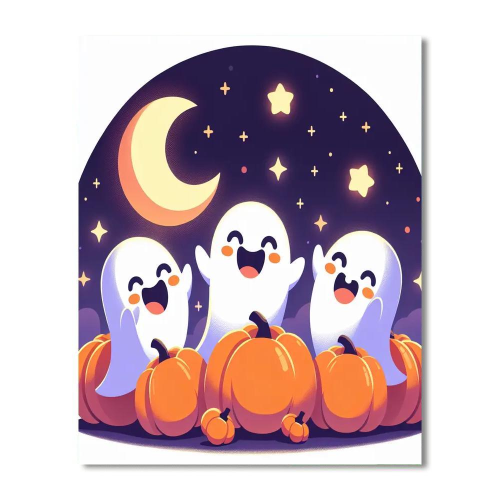 Giggling Ghosts Paint By Numbers Art