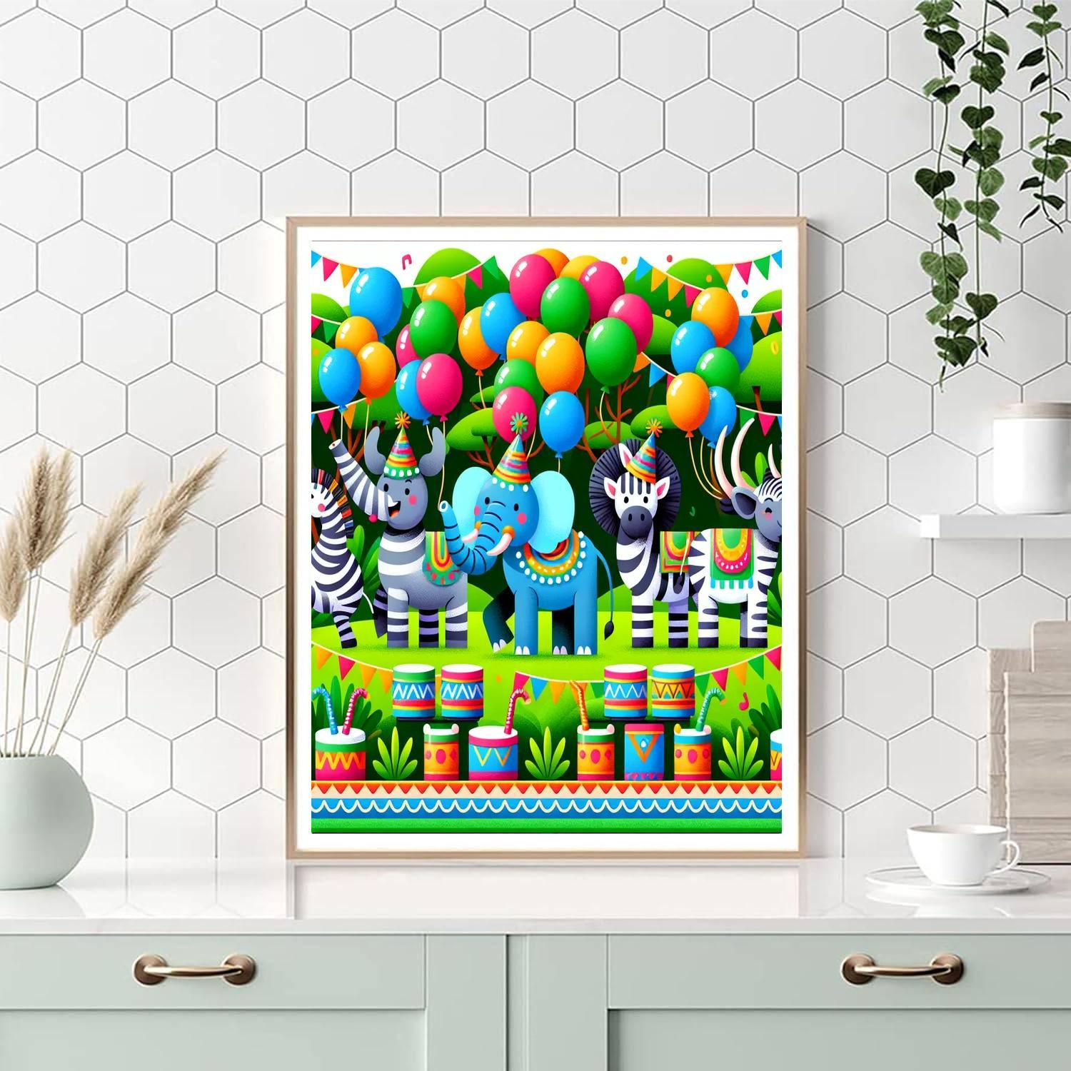 Wild Safari Party Number Painting
