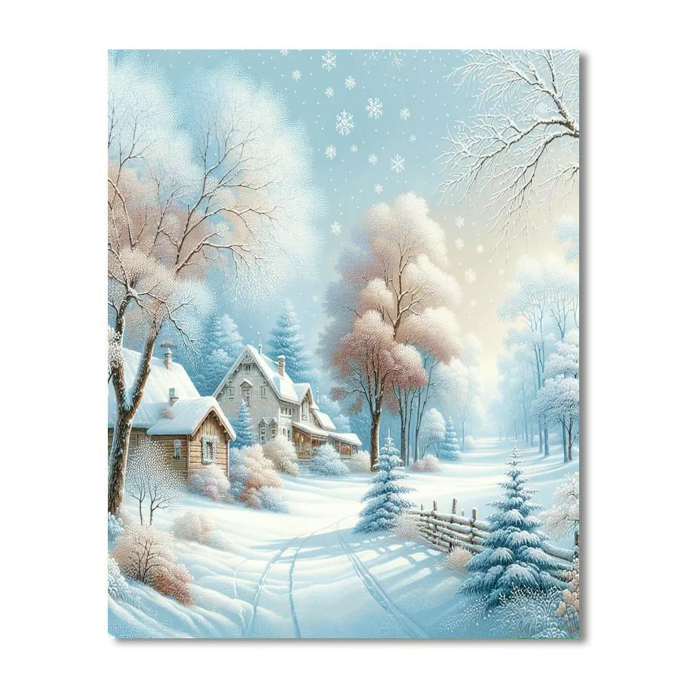 Majestic Winter Scene Paint By Color