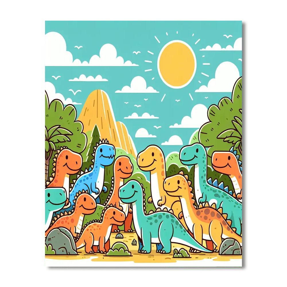 Creative Dinosaurs Paint By Number