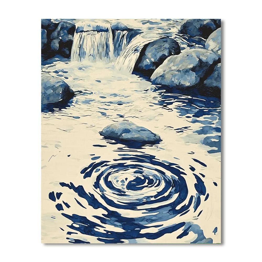 Leonardo Da Vinci Inspired Flow Of Water  Paint By Numbers Art