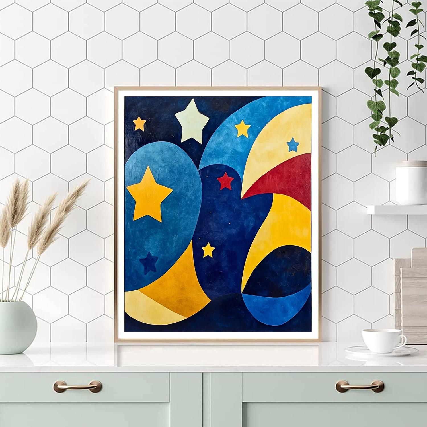 Joan Miró Inspired Chasing Stars  Painting Number Kit