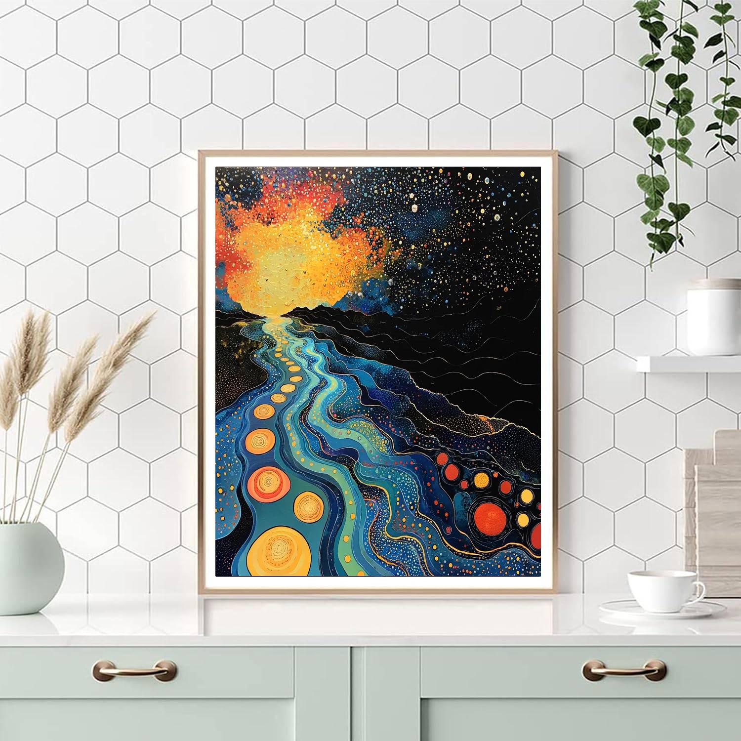 Yayoi Kusama Inspired Celestial Waves Of Color  Paint By Number