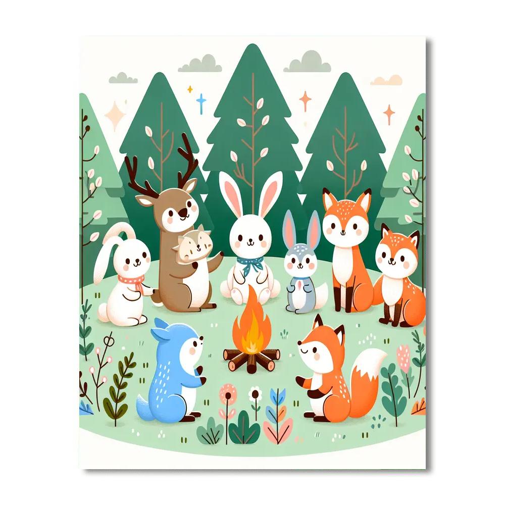 Magical Woodland Party Paint By Numbers Art