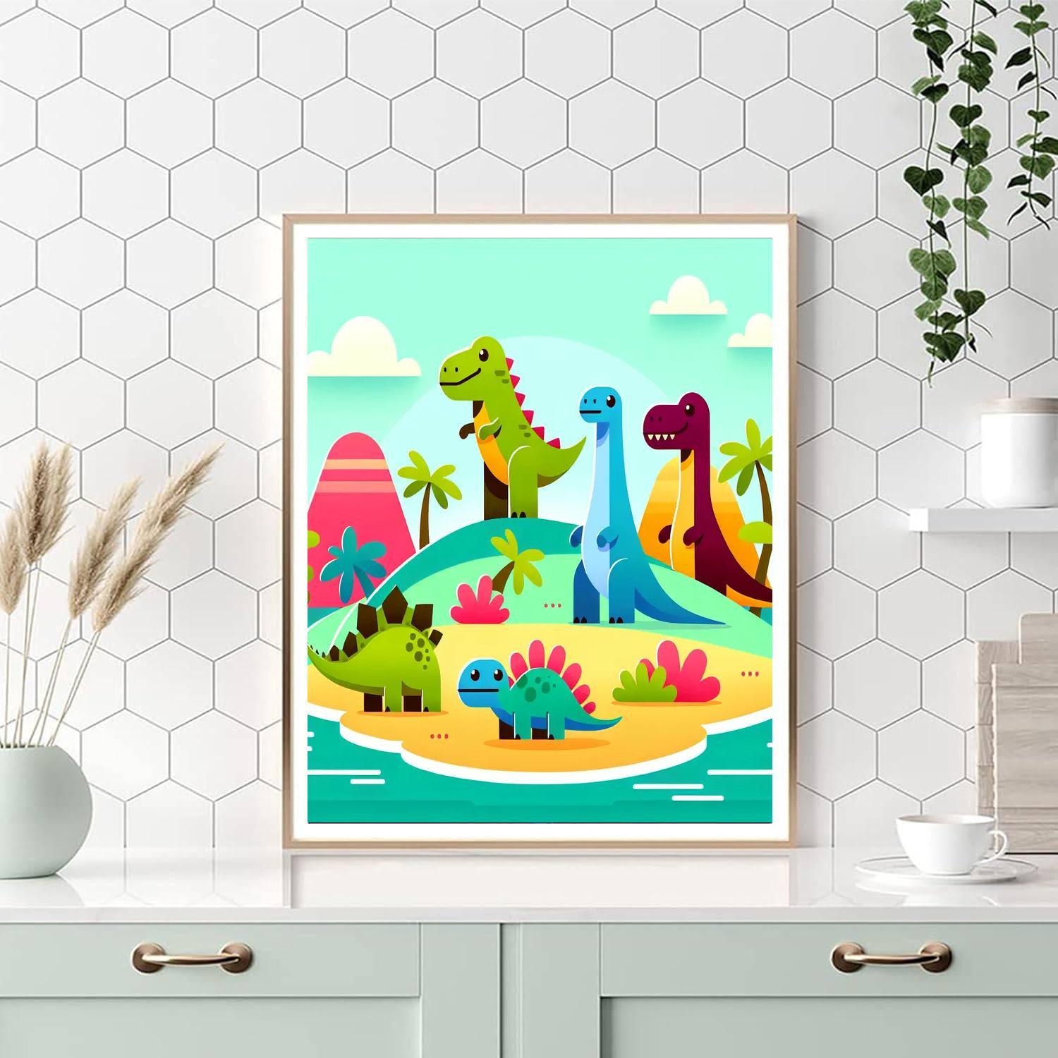 Dino Discovery Island Paint By Numbers