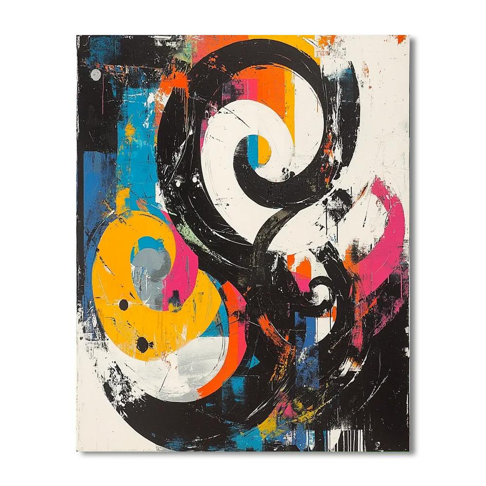 Banksy Inspired Vision Of Tomorrow  Number Painting