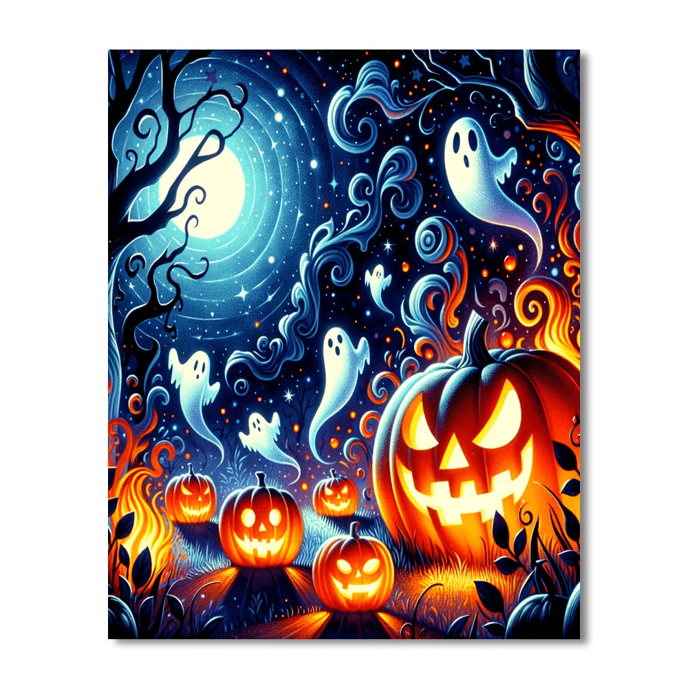 Halloween Night Enchantment Painting Number Kit
