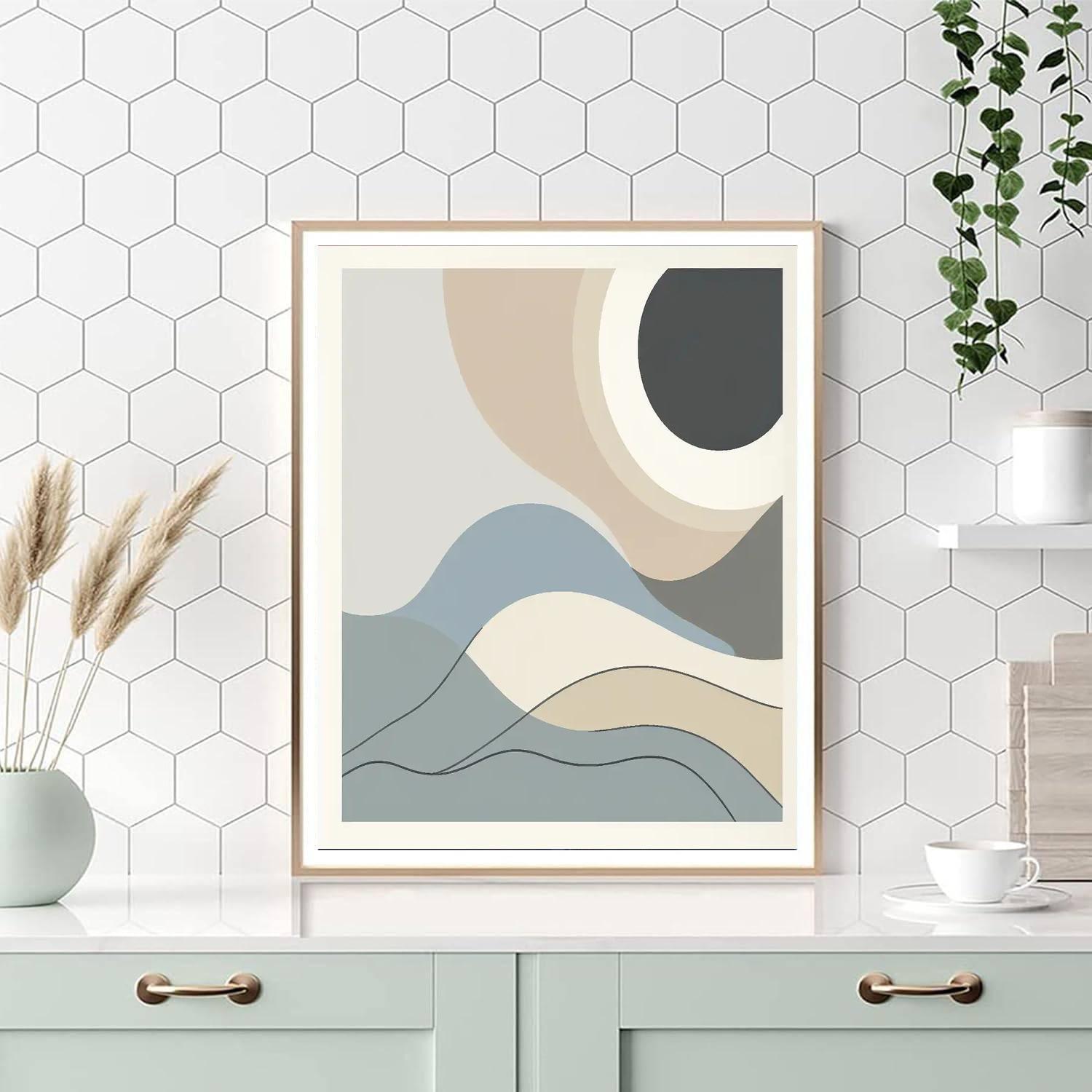 Subtle Abstract Harmony Number Painting