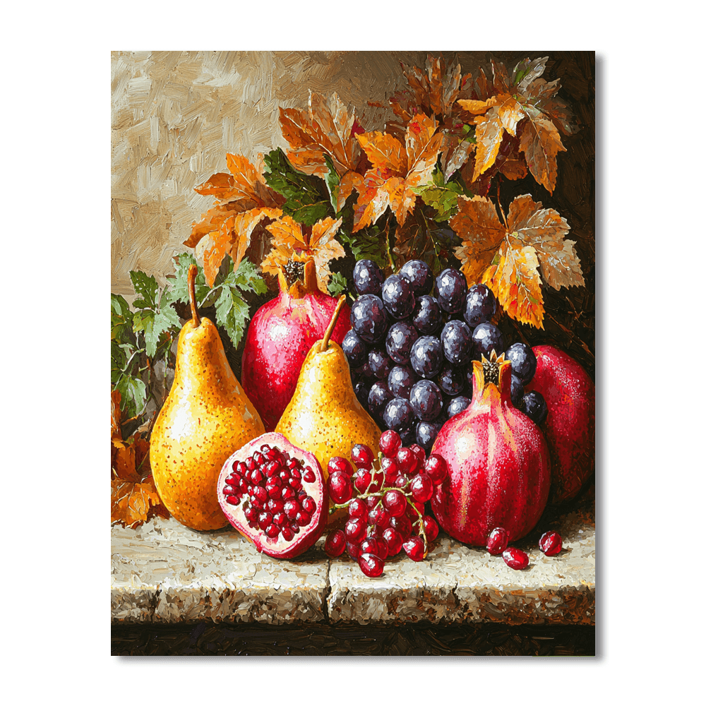 Juan Sánchez Cotán Inspired Fruits Of Autumn  Paint By Numbers Kits