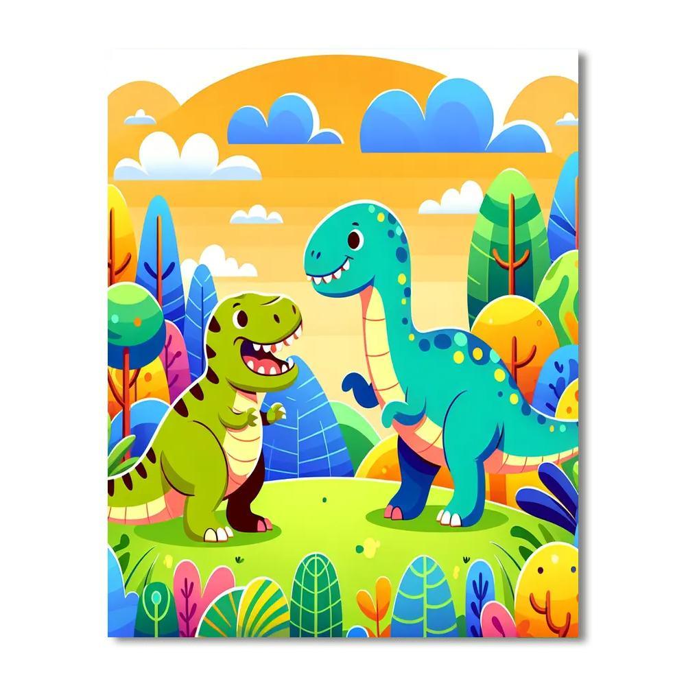 Wild About Dinosaurs Paint By Numbers Art
