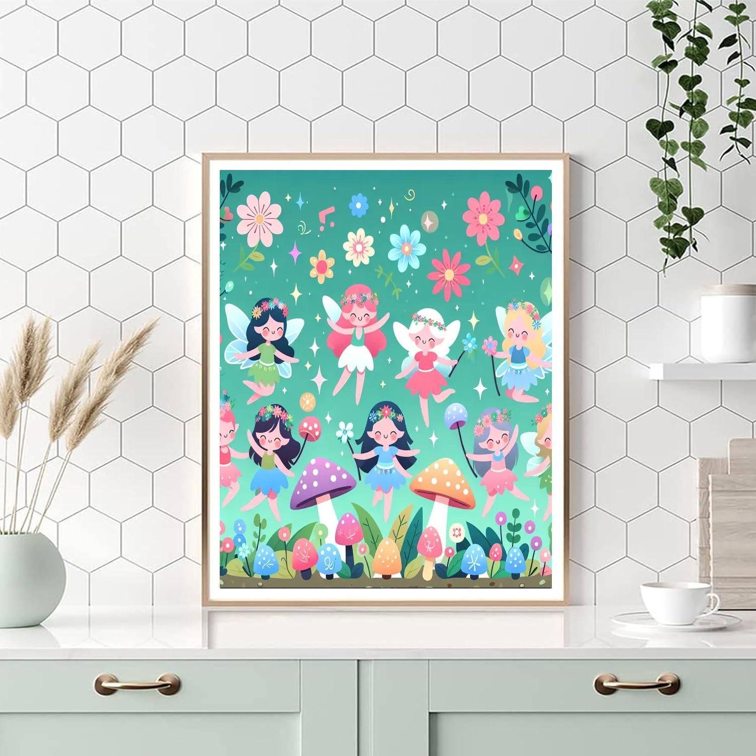 Whimsical Fairy Gathering Numbered Painting Kits