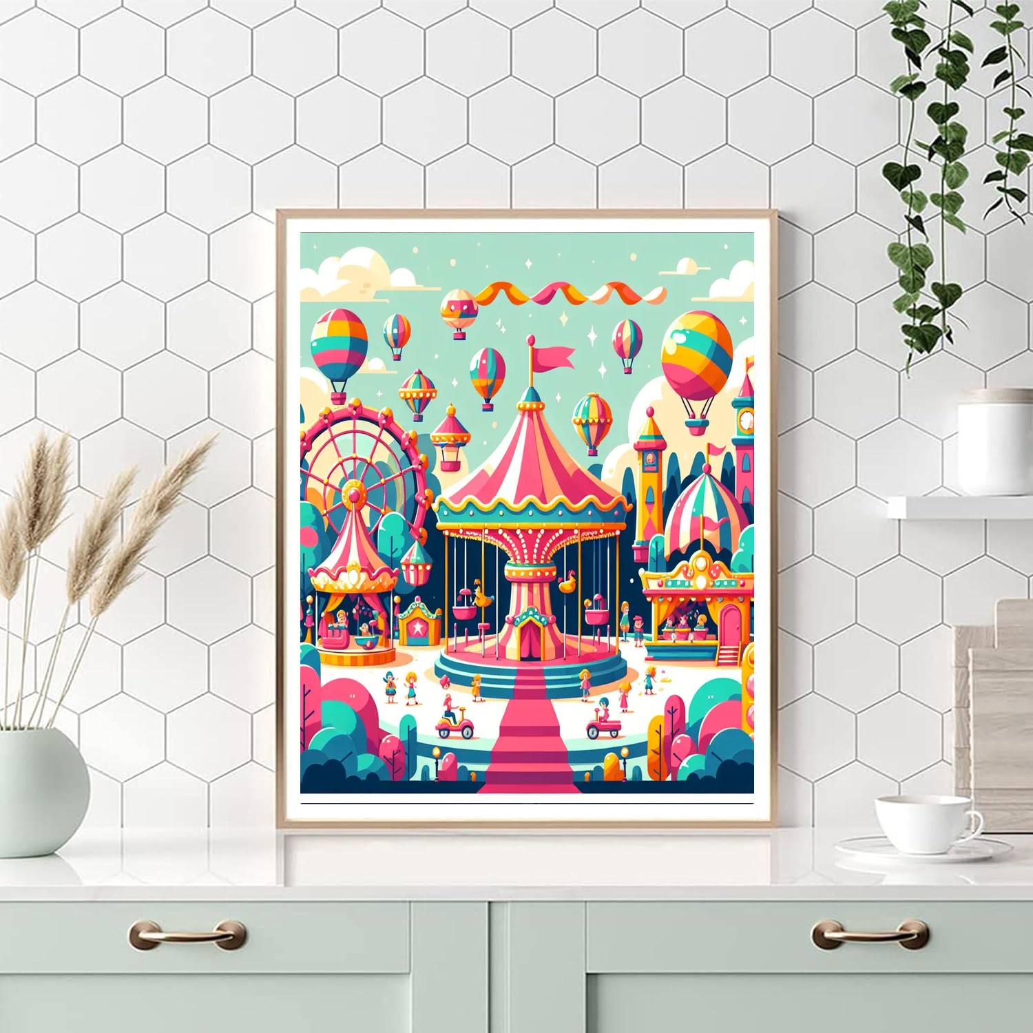 Fairground Festival Fun Paint By Number