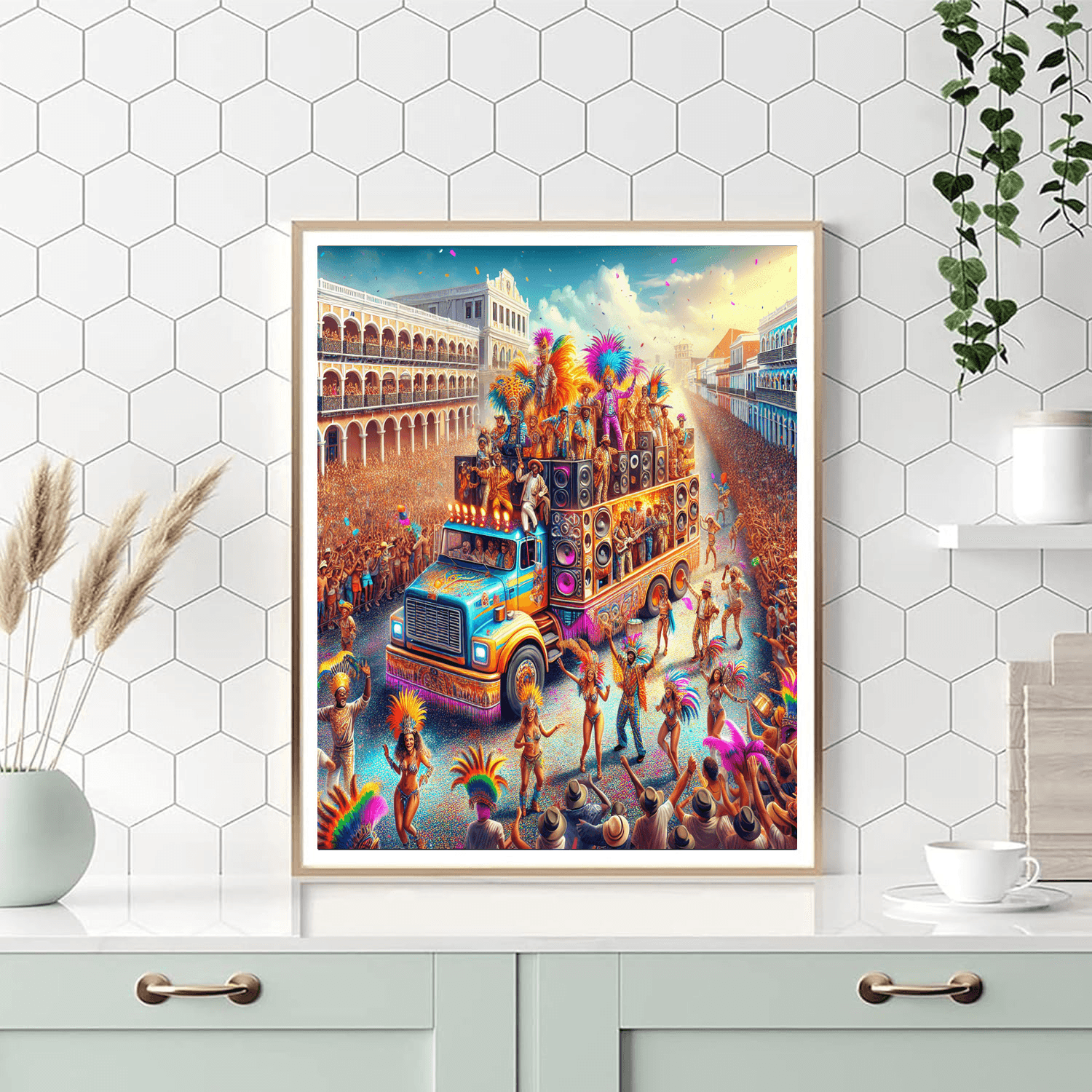 Carnival Of Salvador - Brazil Number Painting