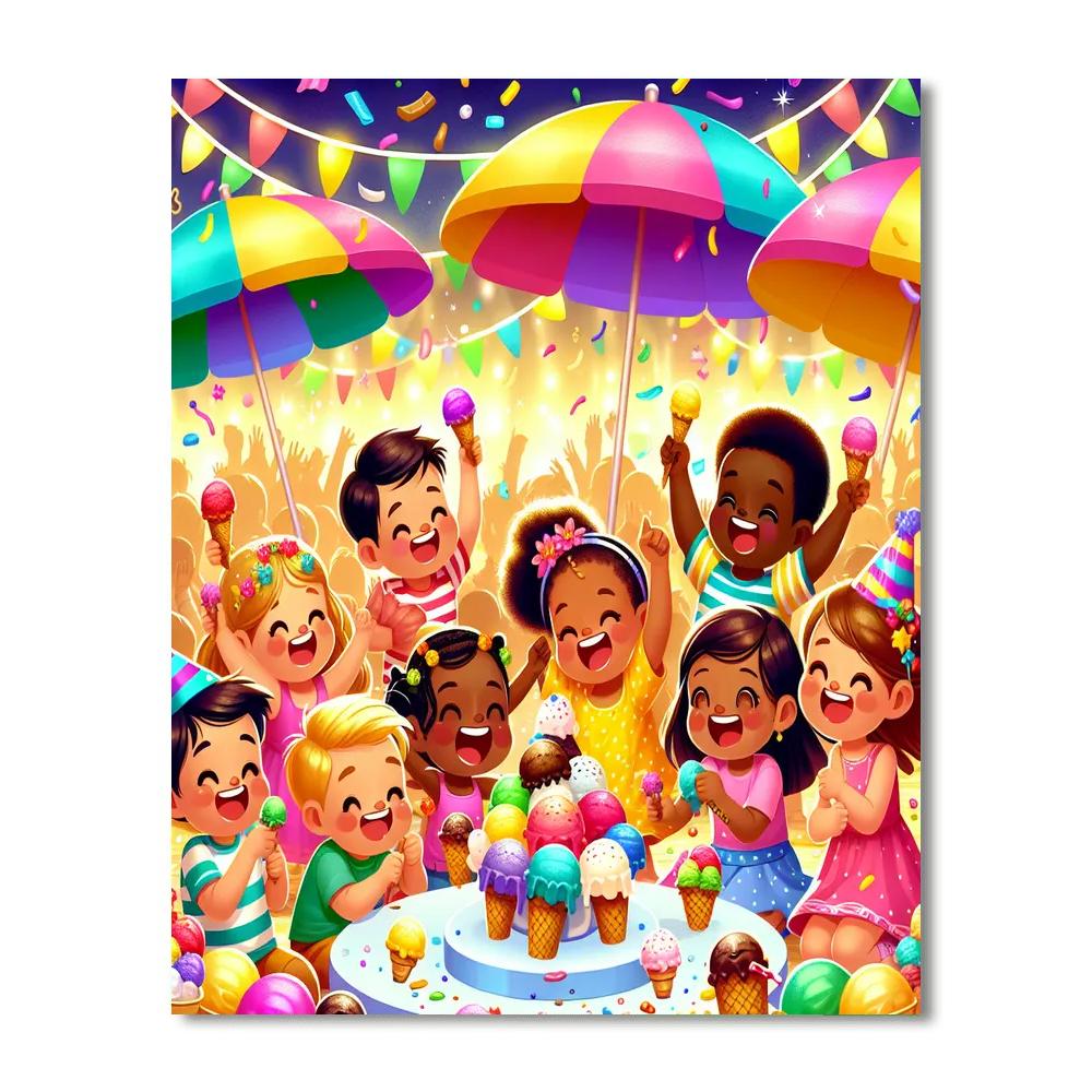 Fantastic Ice Cream Adventure Painting By Numbers Kit