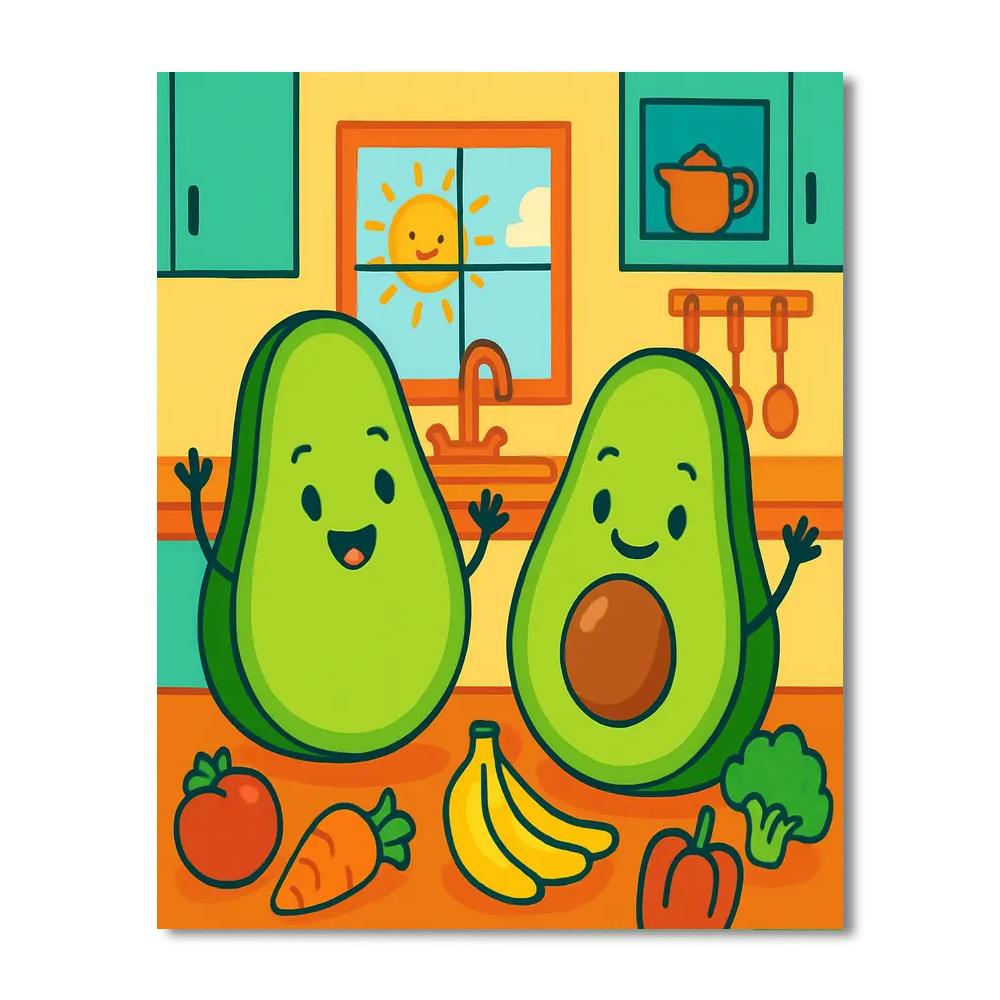 Adorable Avocados DIY Paint By Numbers