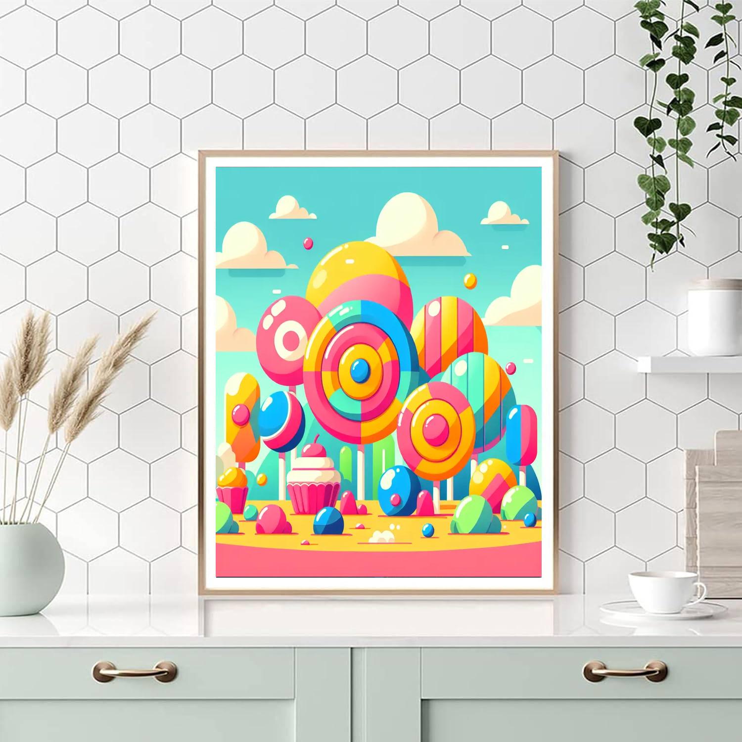 Sweet Tooth Candy World Painting By Numbers Kit