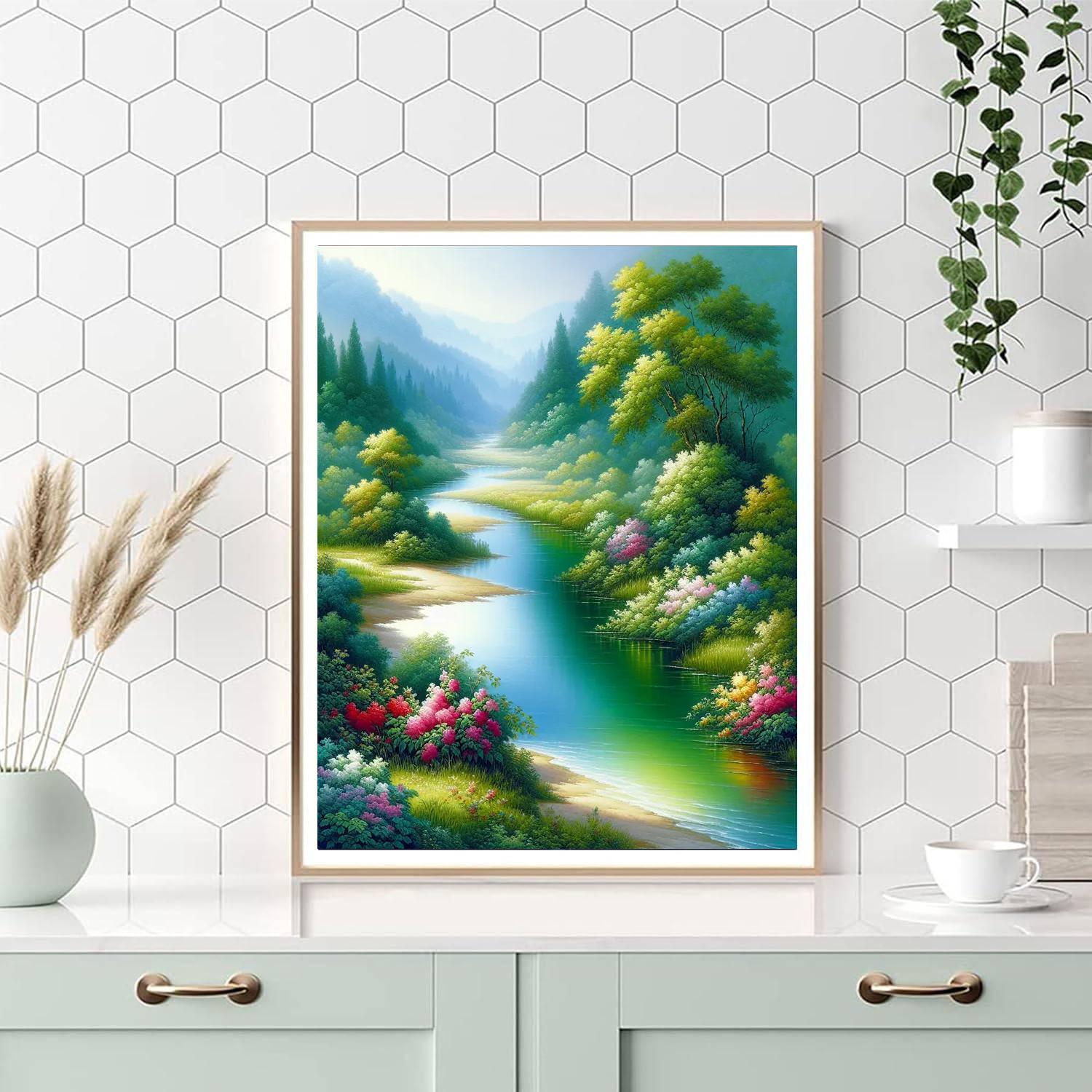 Tranquil River Journey Paint By Color