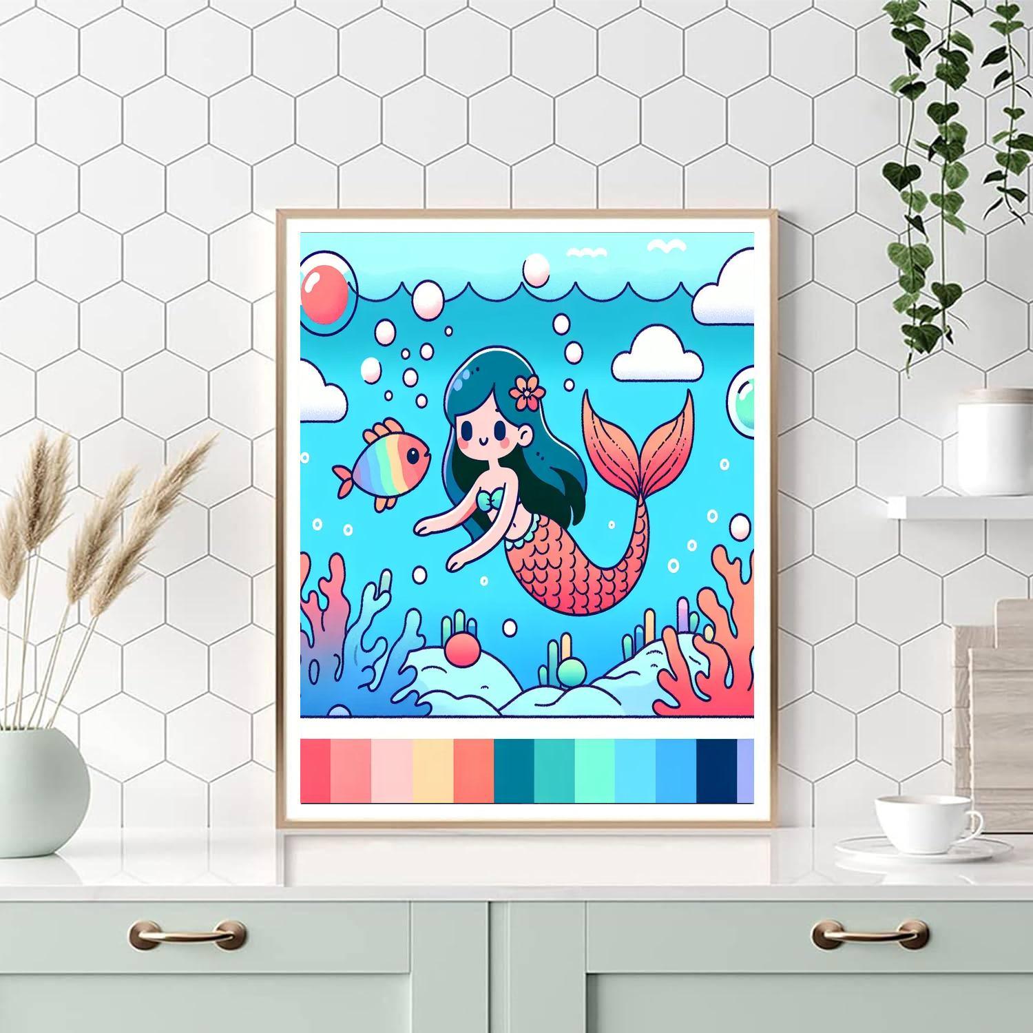Mermaid's Lagoon Adventure Painting By Numbers Kit