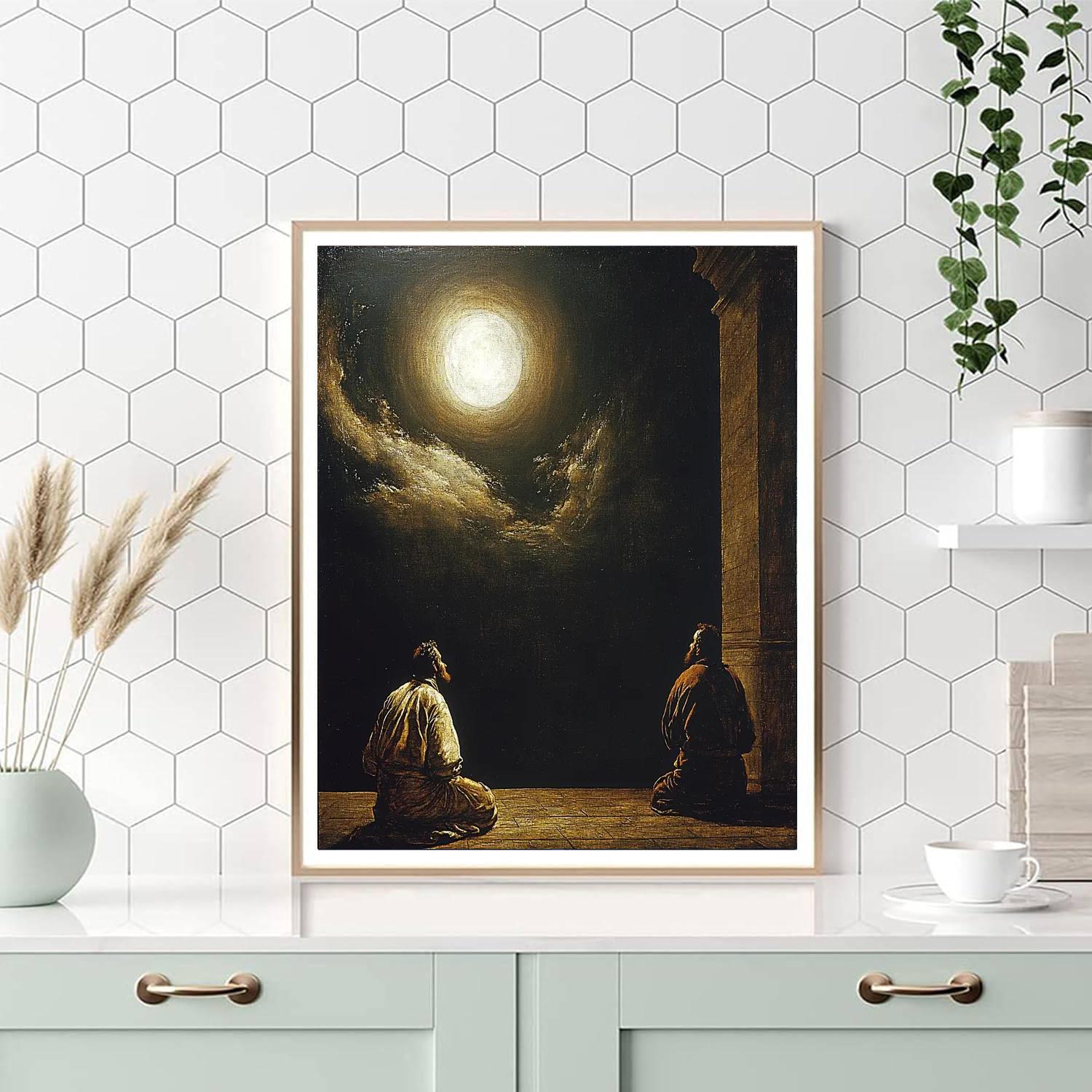 Caravaggio Inspired Abyss Of Illumination  Paint By Color