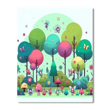 Whimsical Magical Forest Numbered Painting Kits