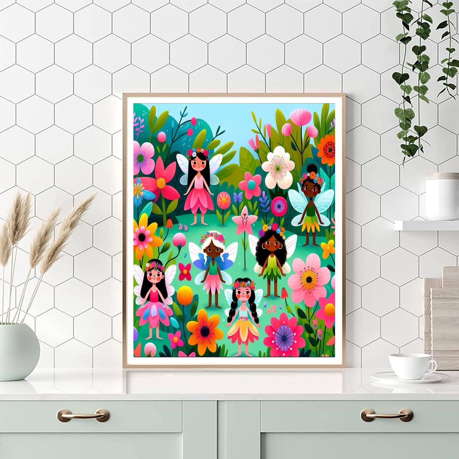 Flower Fairyland Painting By Numbers Kit