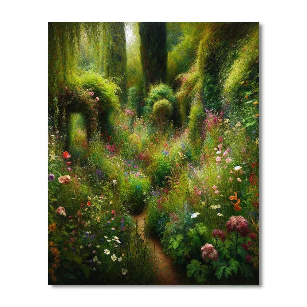 Enchanted Garden's Secret Paint By Numbers Art