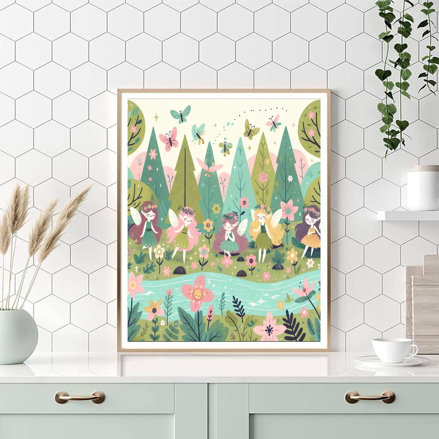 Woodland Fairies Retreat Paint By Number