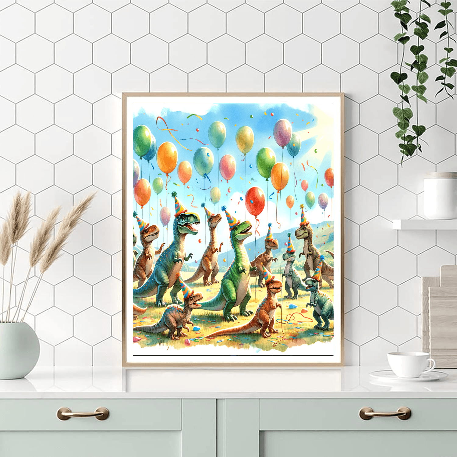 Friendly Dinosaur Party Painting Number Kit