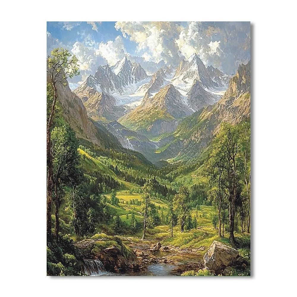 Albert Bierstadt Inspired Timeless Wilderness  Painting By Numbers Kit
