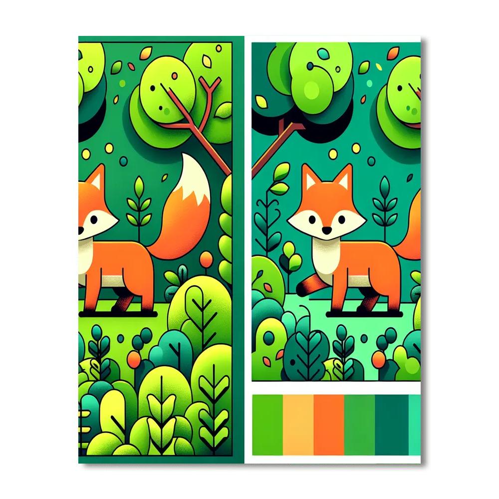 Frolicking Fox Adventures Paint By Numbers Kits