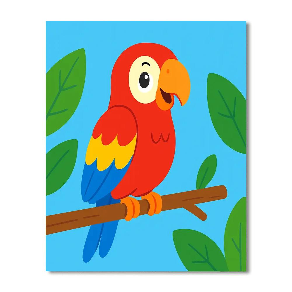Radiant Parrot Paint By Numbers