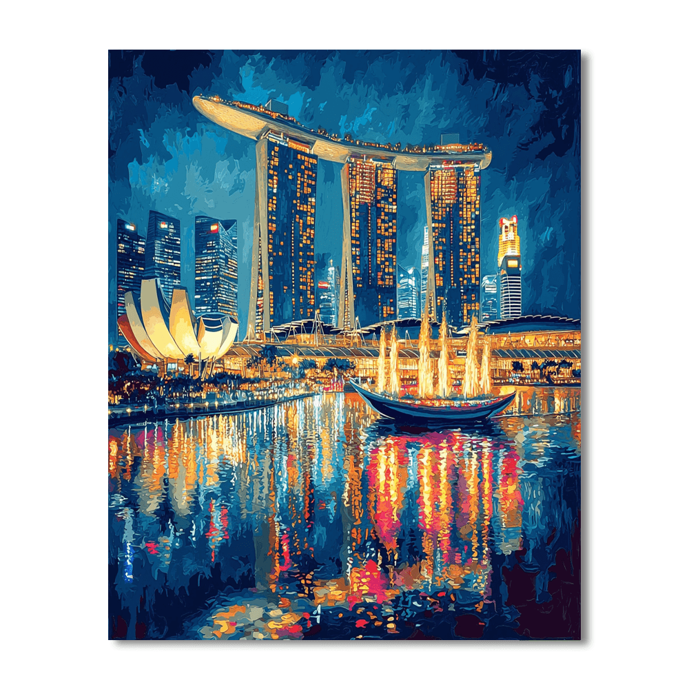Marina Bay Sands - Singapore Numbered Painting Kits