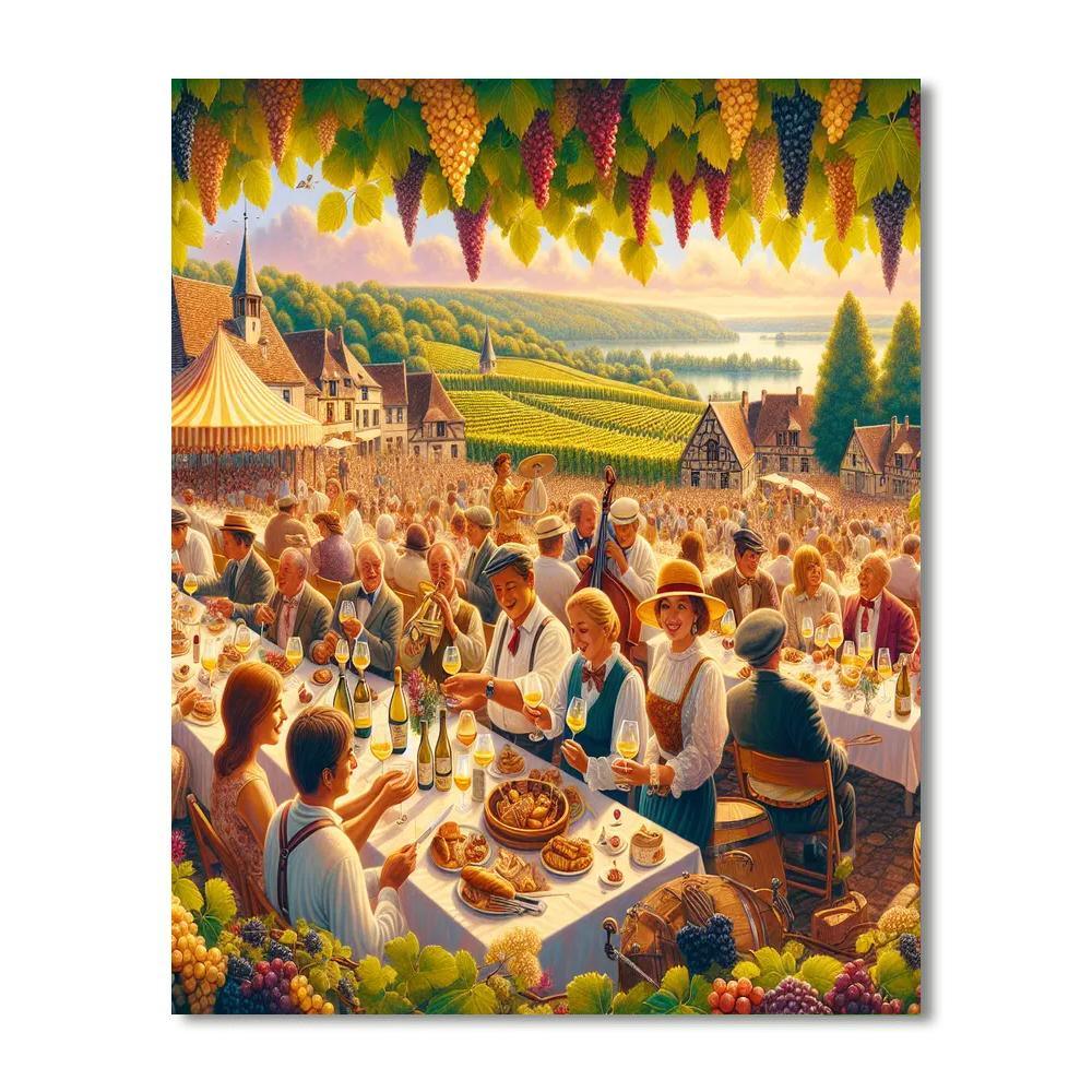 Fête Des Vins De Bourgogne DIY Paint By Numbers