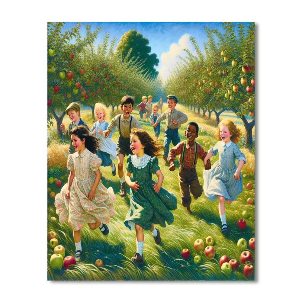 Frolic In The Orchard Paint By Number