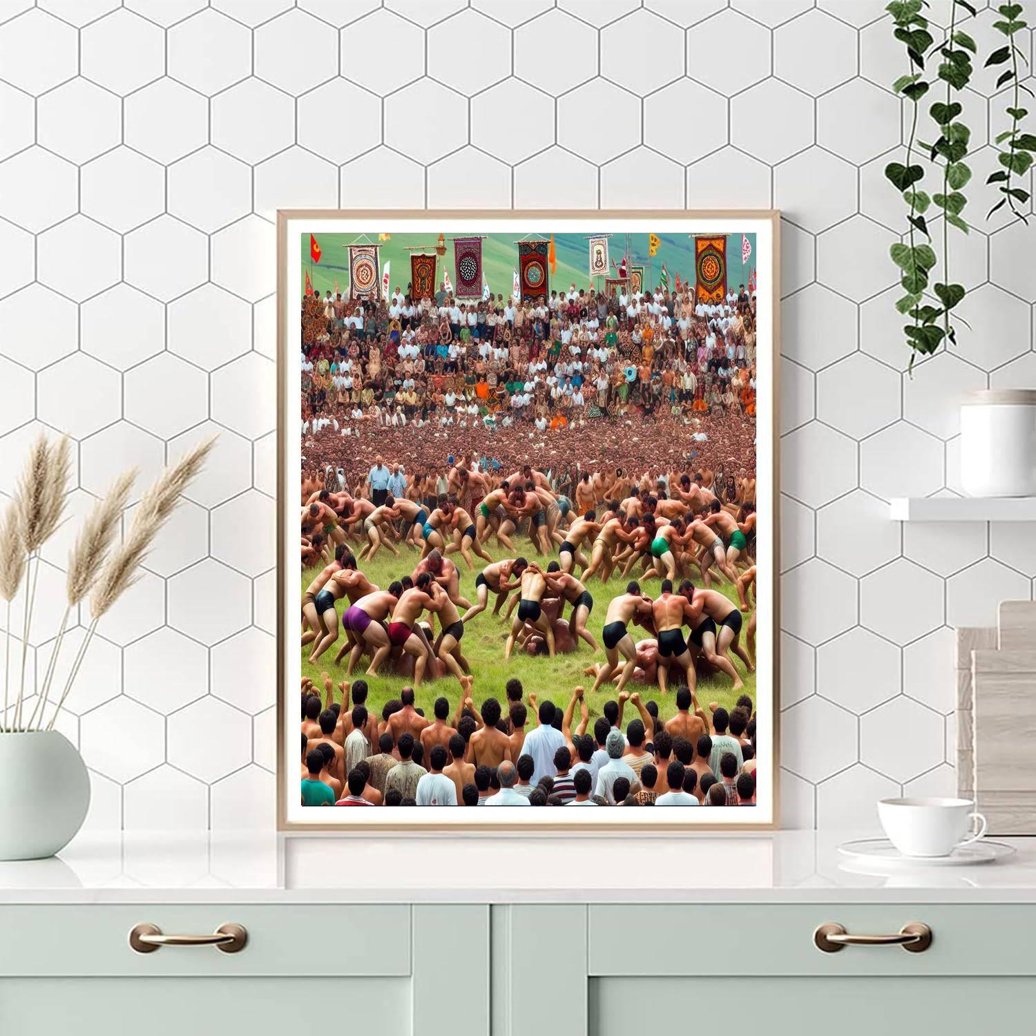 Kirkpinar Oil Wrestling Festival - Turkey Painting By Numbers Kit