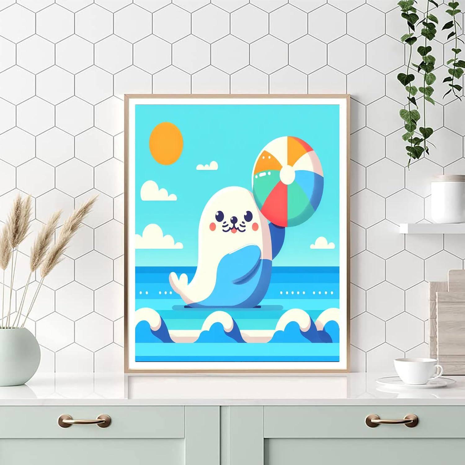 Sassy Seal Painting Number Kit