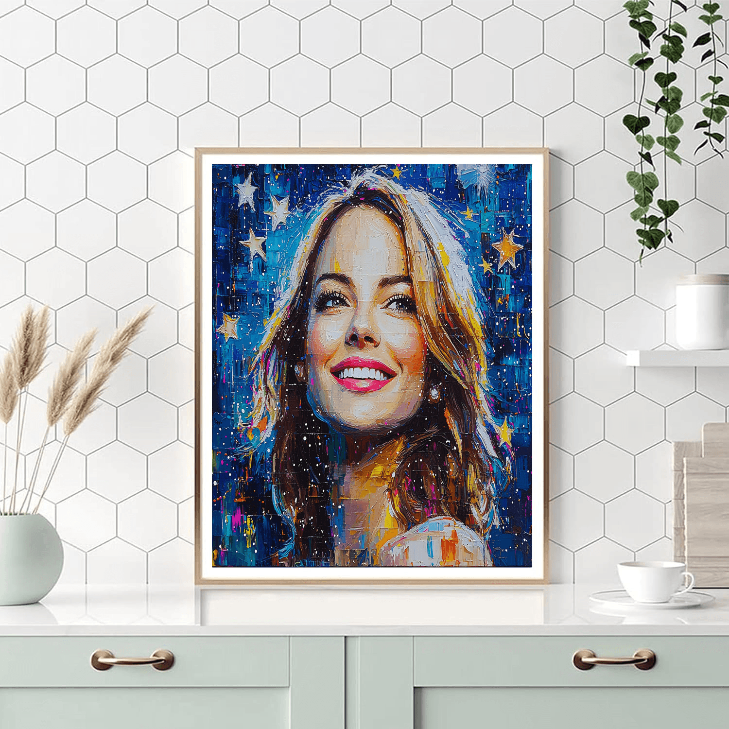 Emma Stone: Radiance Of A La La Land Dreamer Painting Number Kit