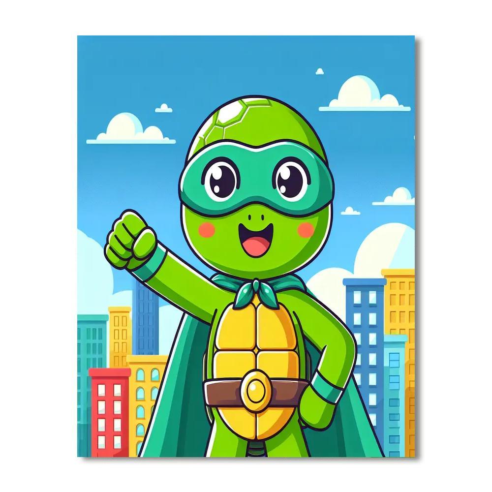 Superhero Turtle Painting By Numbers Kit