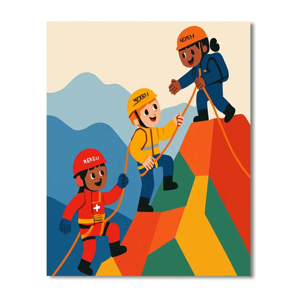 Daring Mountain Rescue Painting By Numbers Kit