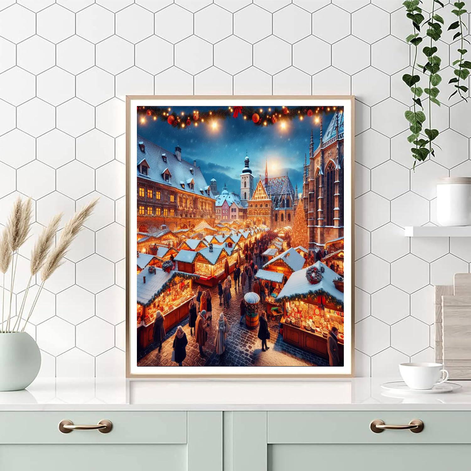 Budapest Christmas Fair Paint By Numbers Art