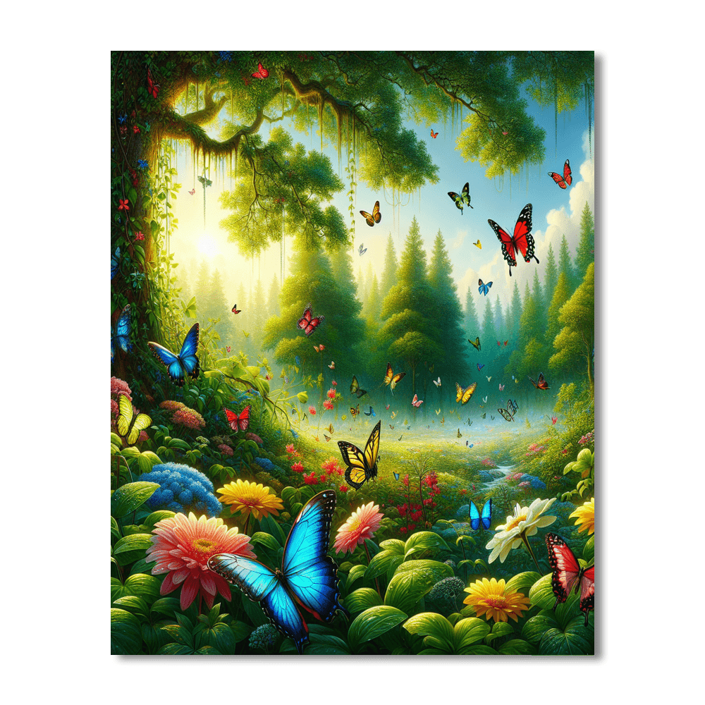 Butterfly Whisper Number Painting