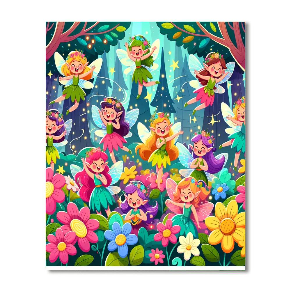 Funky Fantasy Forest DIY Paint By Numbers