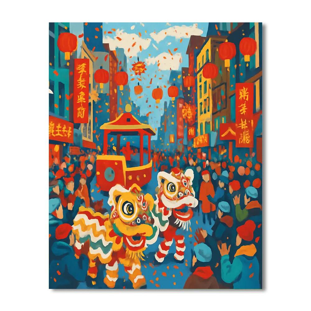 Lunar New Year Parade - New York City Paint By Numbers Kits