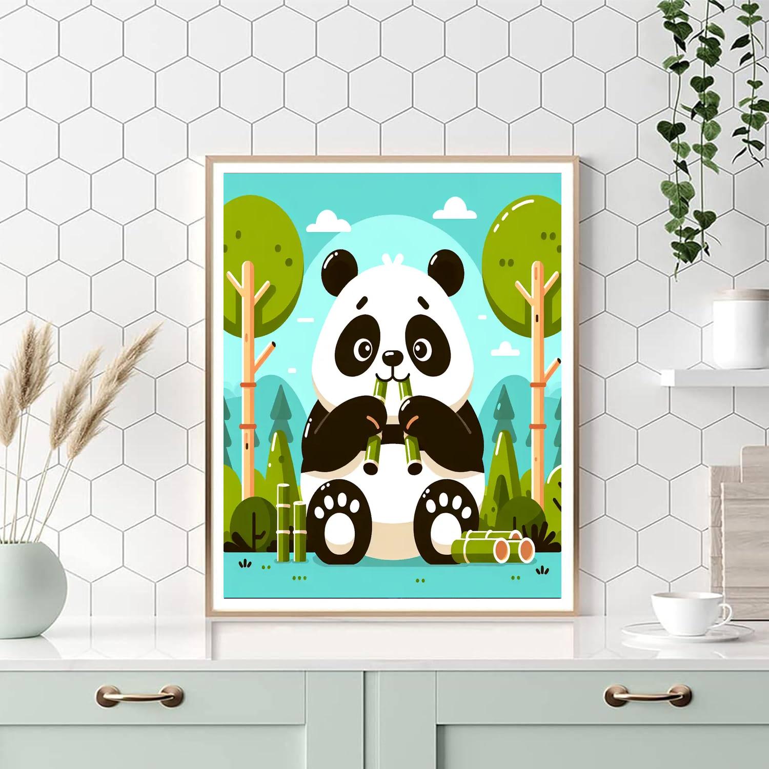 Giant Panda Paradise Paint By Numbers Art