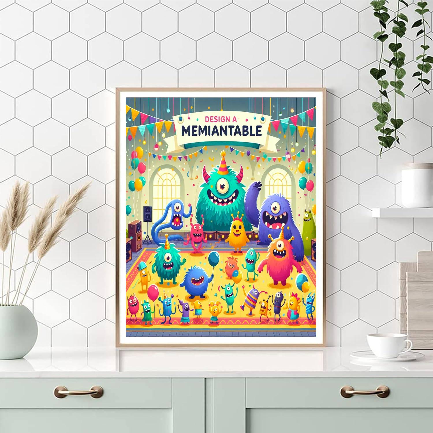 Playful Monster Mash-up Numbered Painting Kits